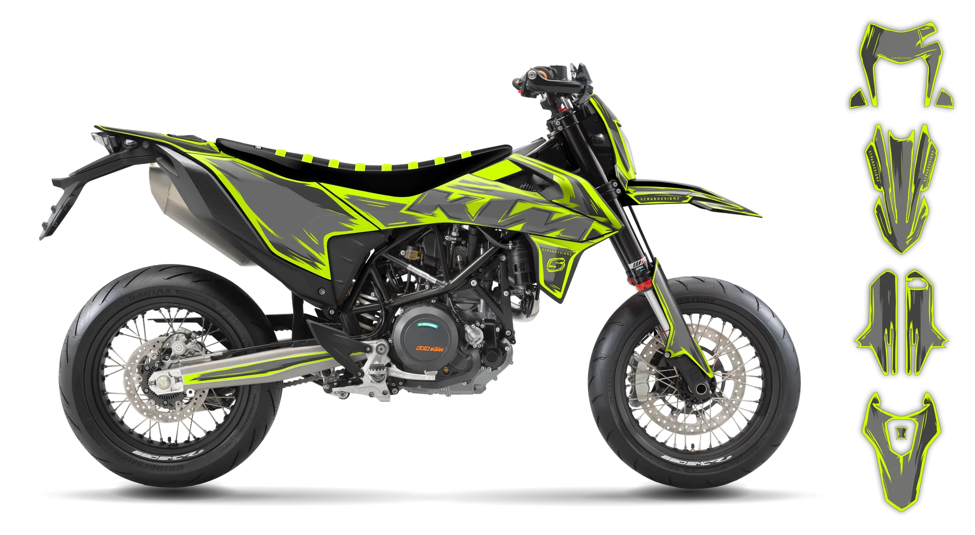 Graphics Kit - KTM - ENDURO 690R - 2019-2024 - Fluo Artlex - R2