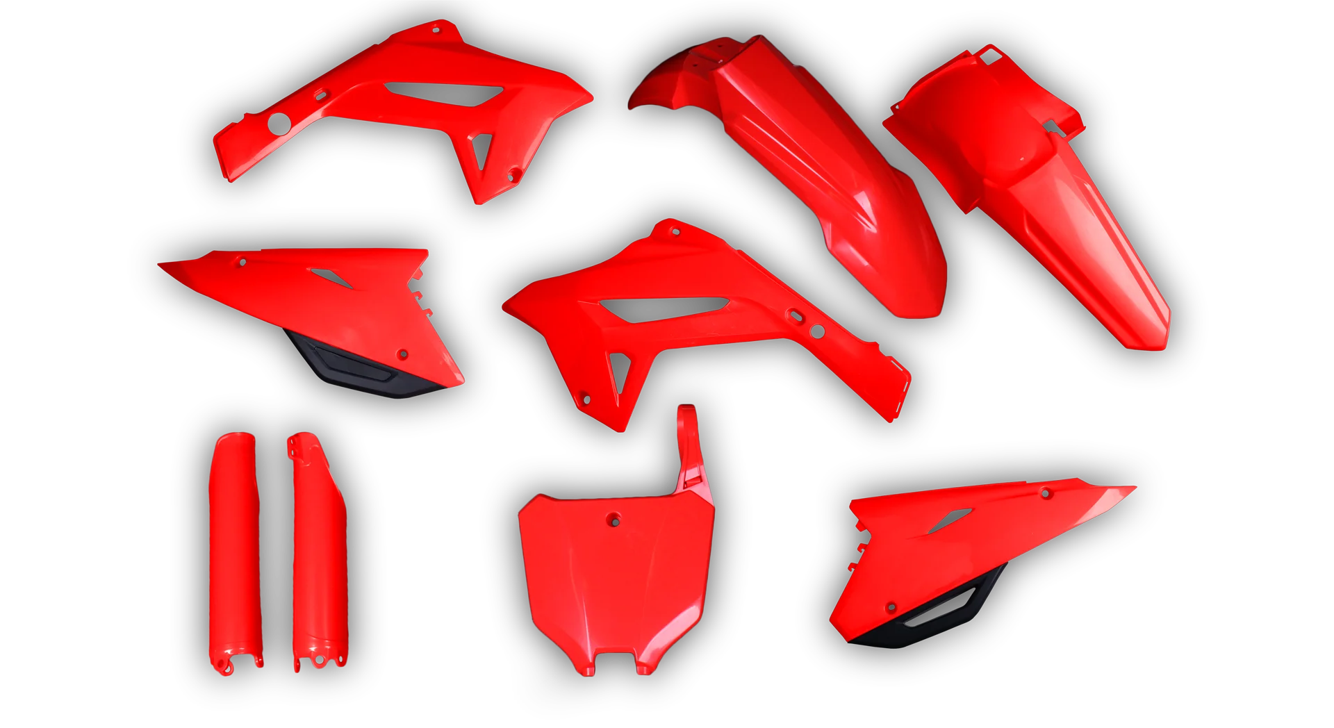 Plastics Kit - Honda - CR 250R - 2004-2007 - Full Kit - Red Restyle