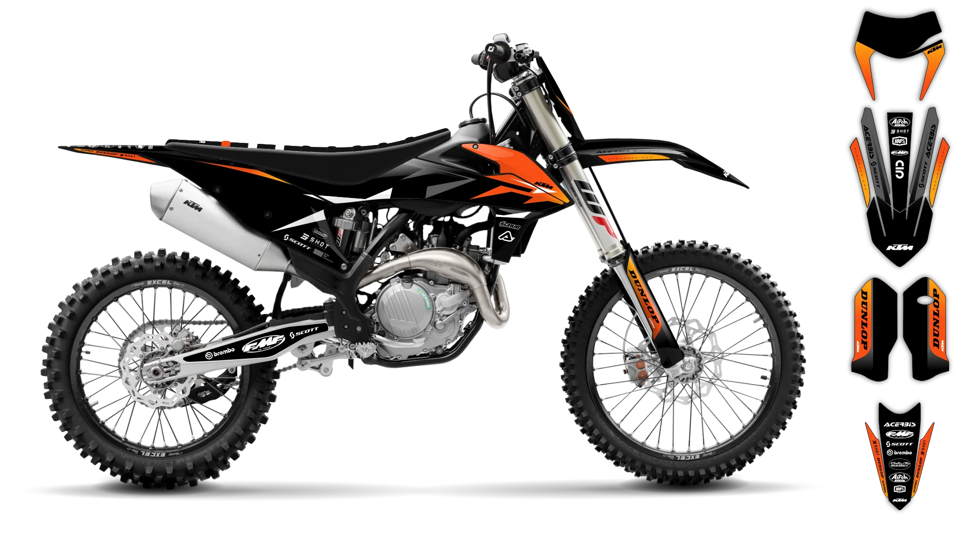 Graphics Kit - KTM - EXC EXC-F / XC-W XCF-W - 2020-2023 - K19 - R2