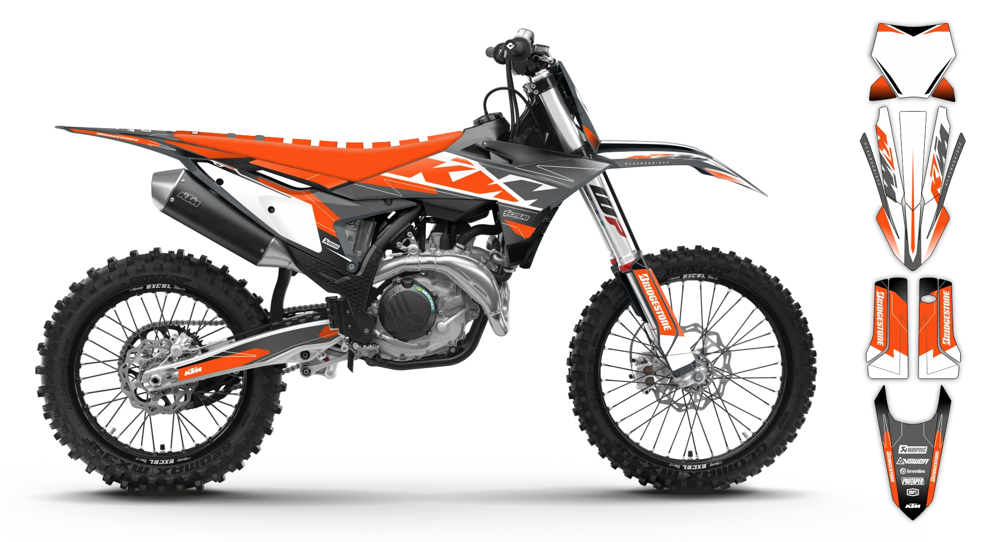 Graphics Kit - KTM - SX SX-F / XC XC-F - 2025 - K-SE1109 - R4