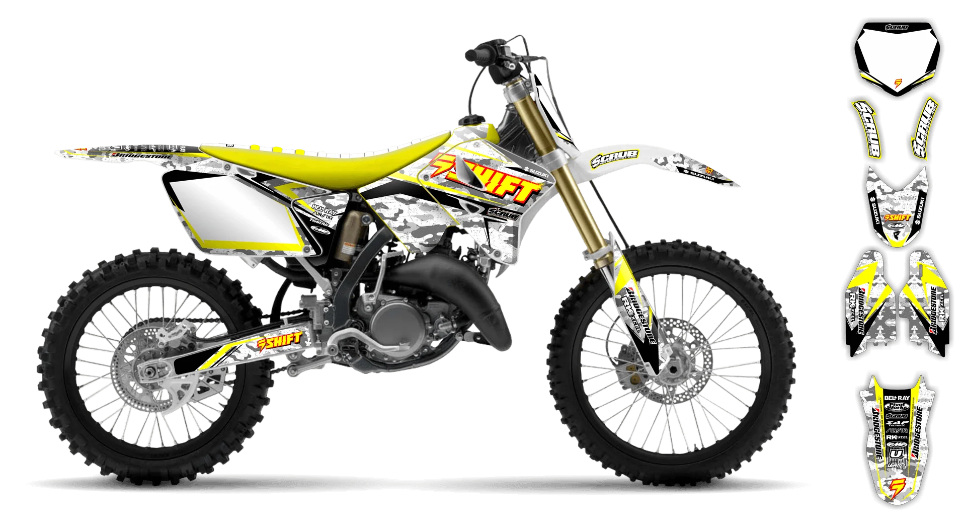 Graphics Kit - Suzuki - RM 85 Restyle - 2002-2024 - Step Up - R1