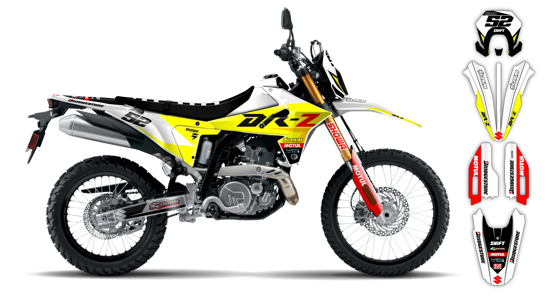 Graphics Kit - Suzuki - DR-Z4S Enduro - 2025-2026 - Stash - R1