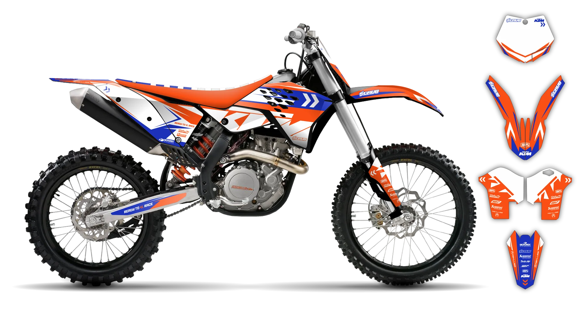 Graphics Kit - KTM - SX SX-F / XC XC-F - 2007-2010 - K-SE1080 - R1
