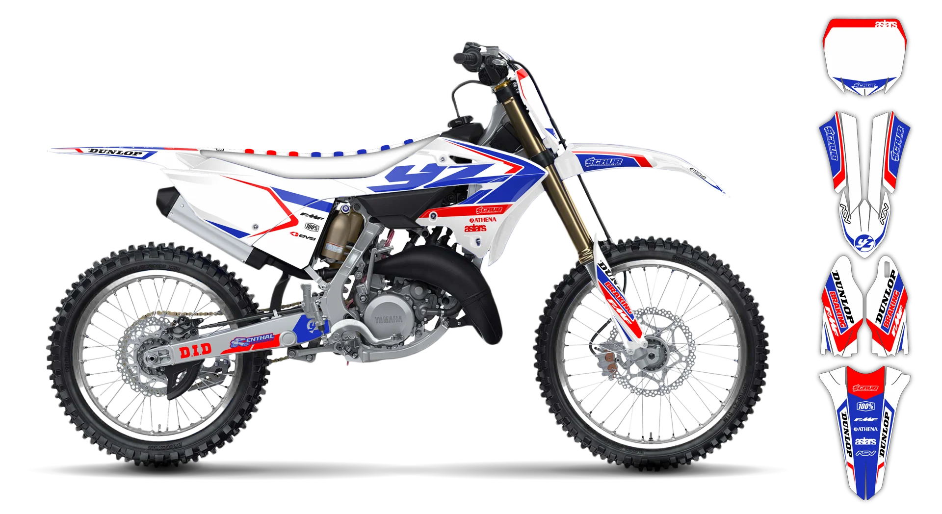 Graphics Kit - Yamaha - YZ 125-250 Restyle 2 - 2008-2014 - Eclipse - R3