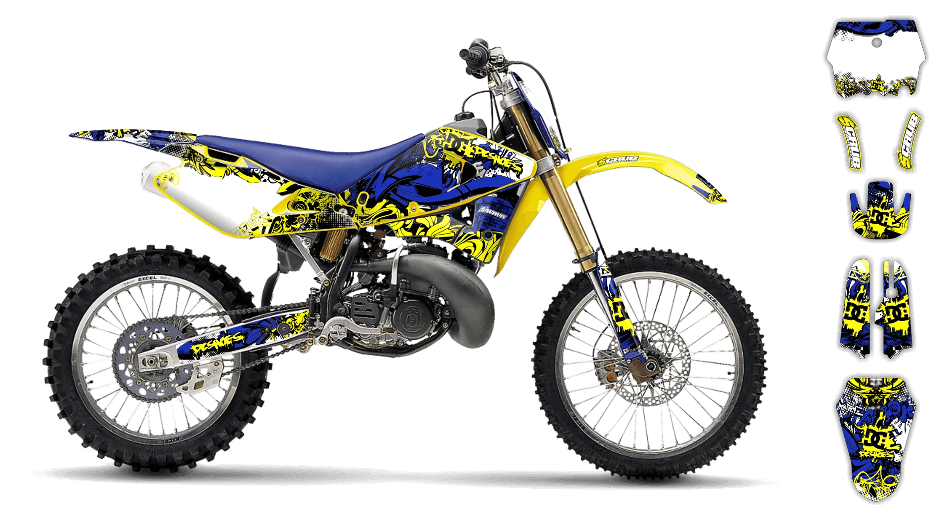 Graphics Kit - Husqvarna 97-04 - CR-125 - 2005 - Attack - R1