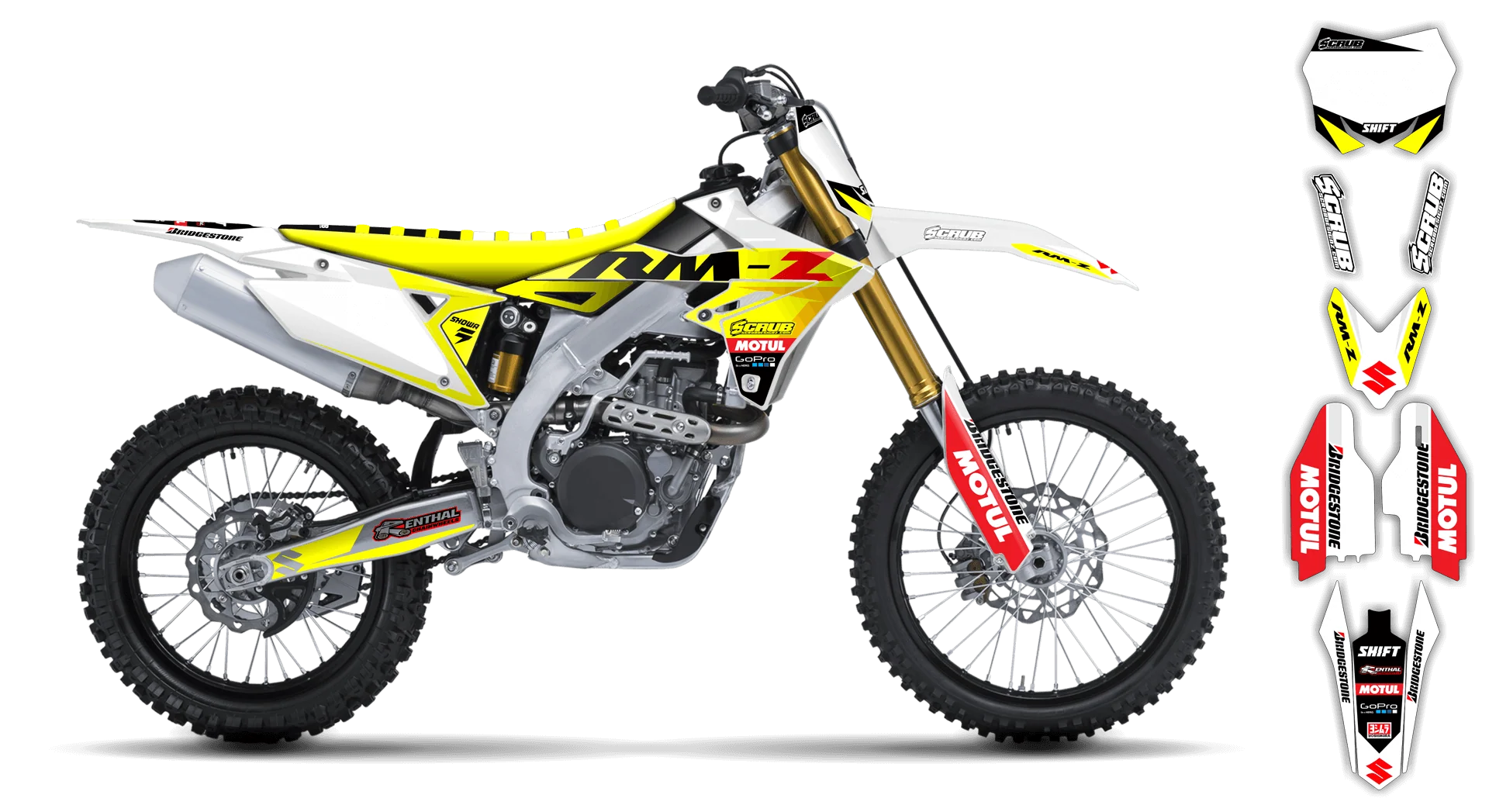 Graphics Kit - Suzuki - RMZ 250 - 2019-2025 - Stash - R1