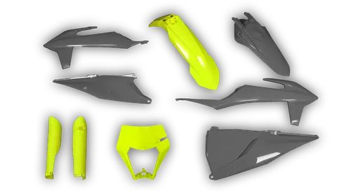 Plastics Kit - KTM - EXC EXC-F / XC-W XCF-W - 2020-2023 - Full Kit - Fluo Yellow Grey