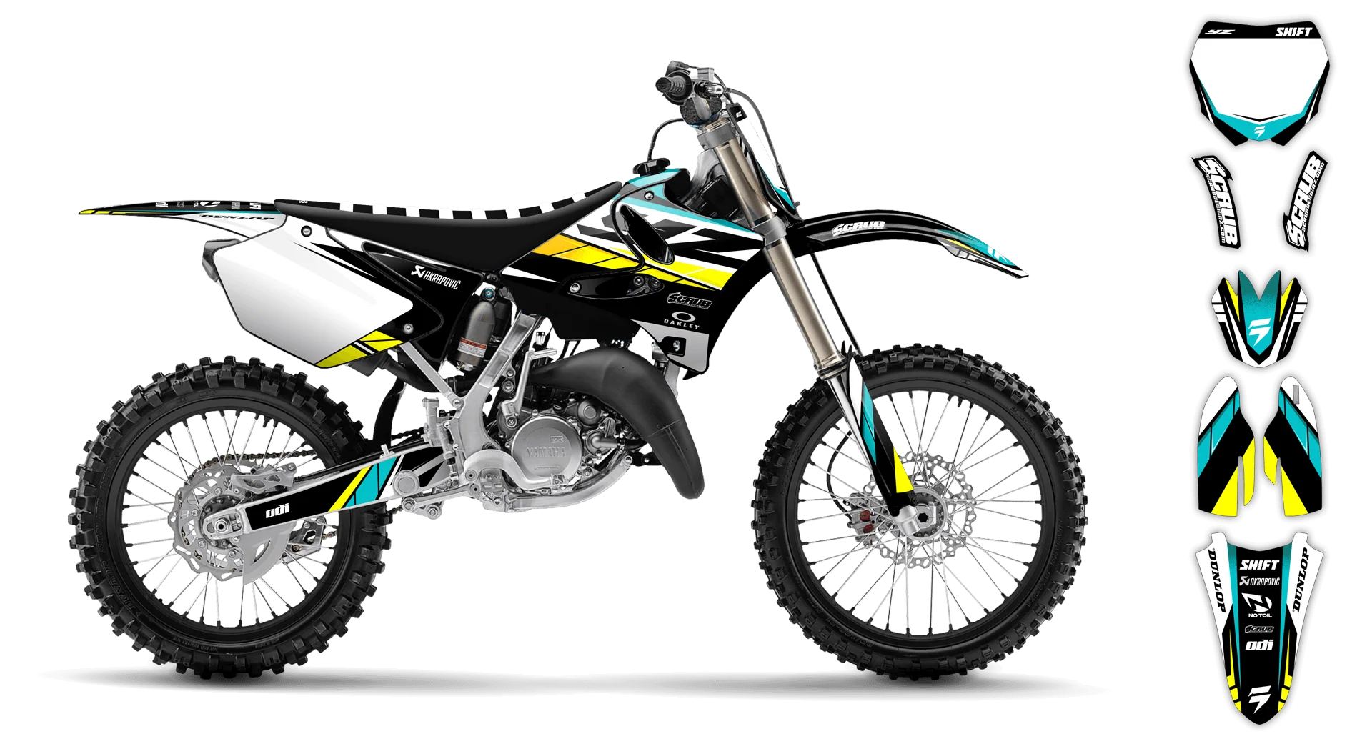 Graphics Kit - Yamaha - YZ 125 - 1992 - SE1009 - R2