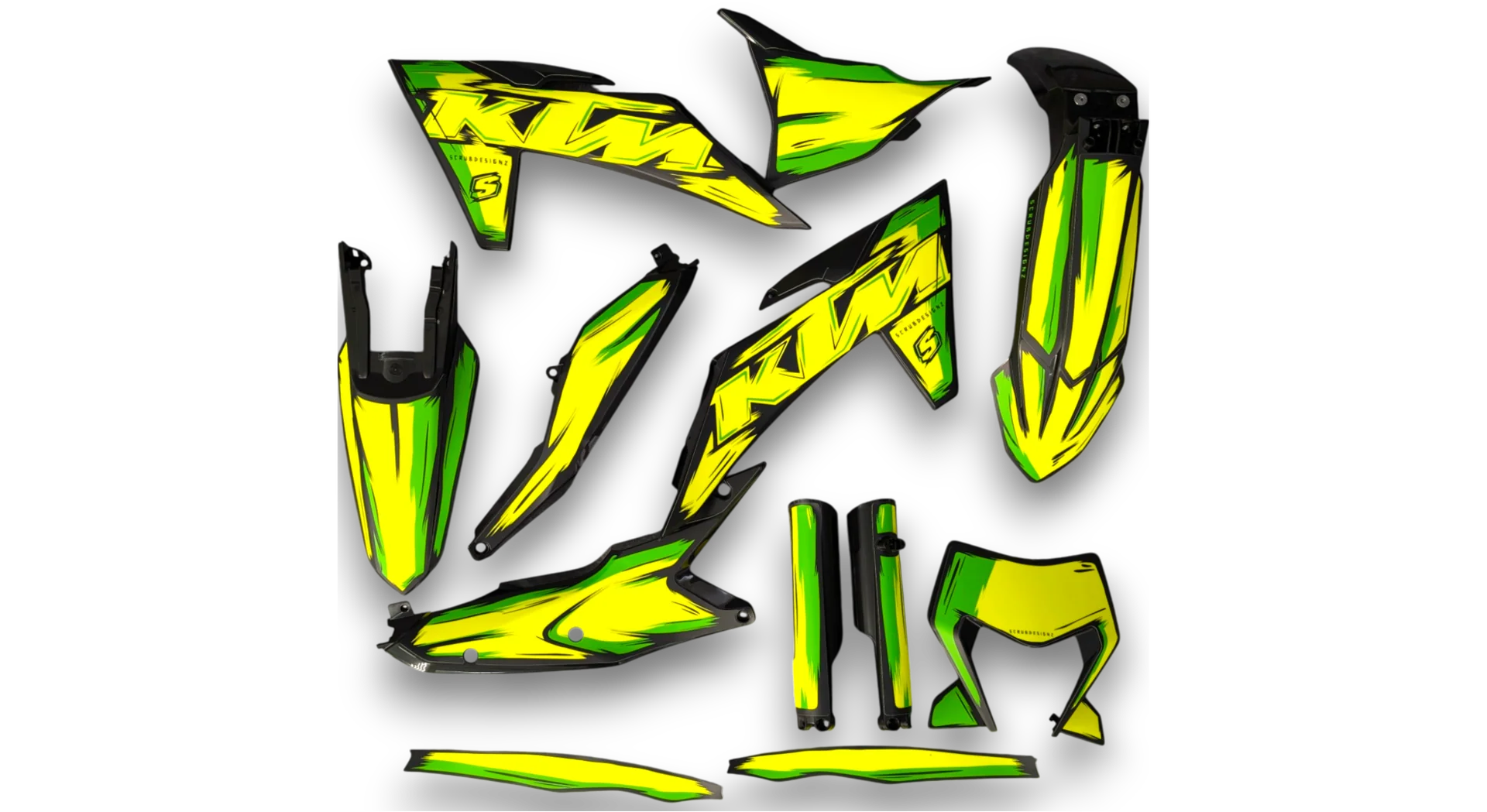GFP - KTM - EXC EXC-F / XC-W XCF-W - 2024-2025 - Black-Fluo-Artlex-ST