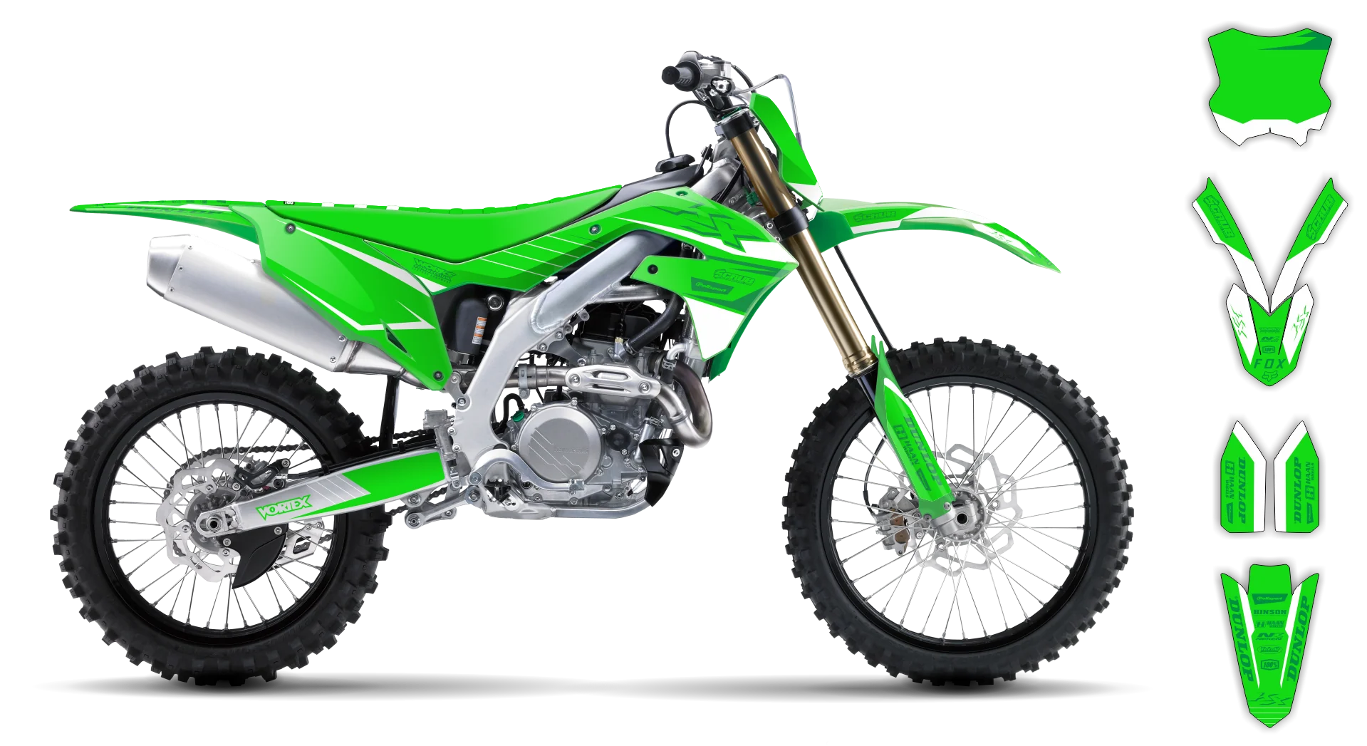 Graphics Kit - Kawasaki - KX 125 - 2004-2008 - SE1052 - LE