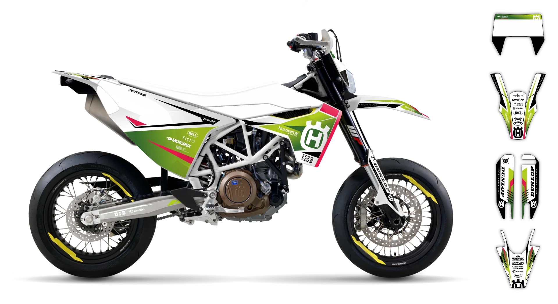 Graphics Kit - Husqvarna 14-> SM 701 - 2016-2024 - Blind - R1