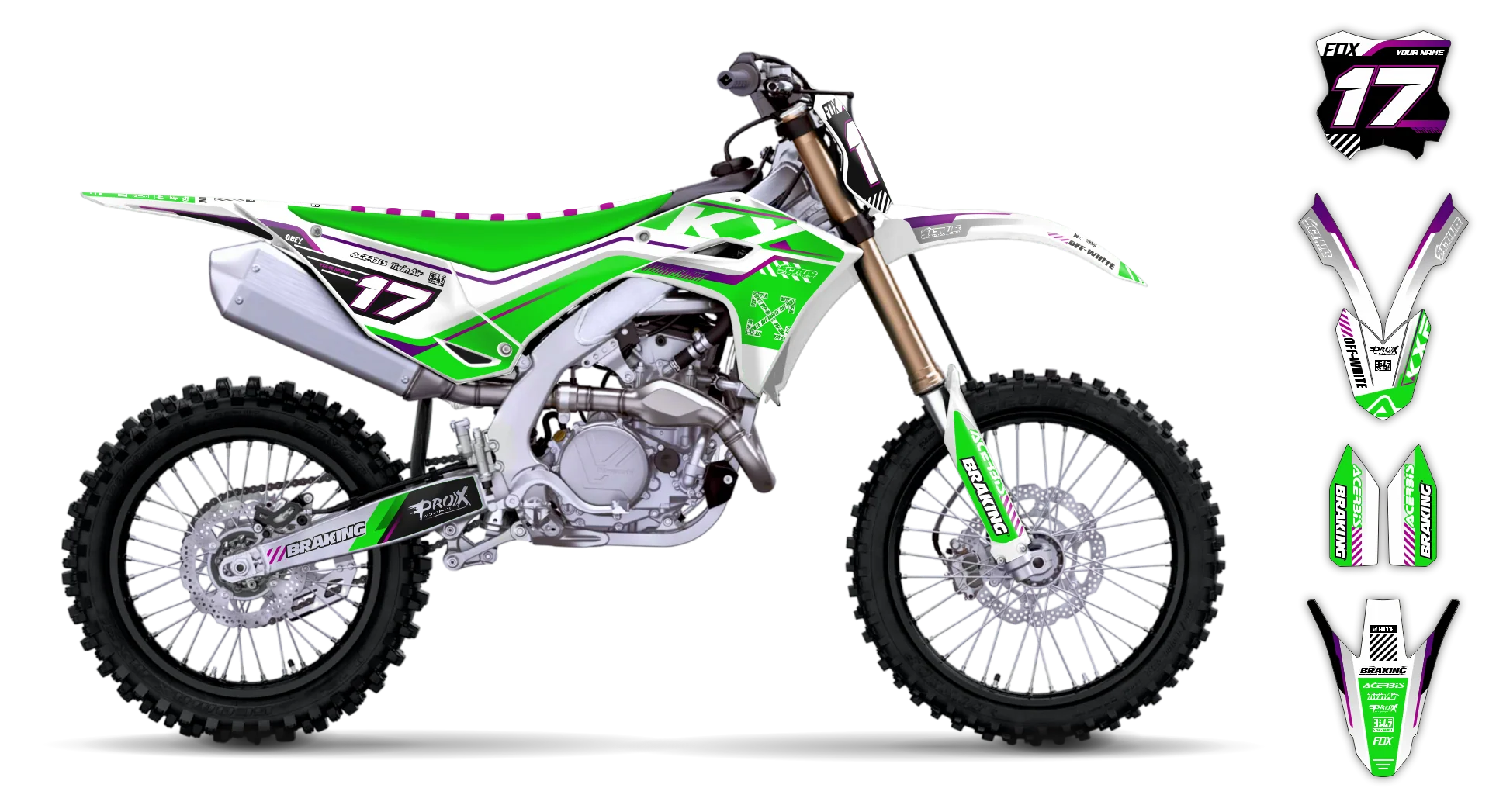 Graphics Kit - Kawasaki - KX 250F - 2025 - SWARM - R4