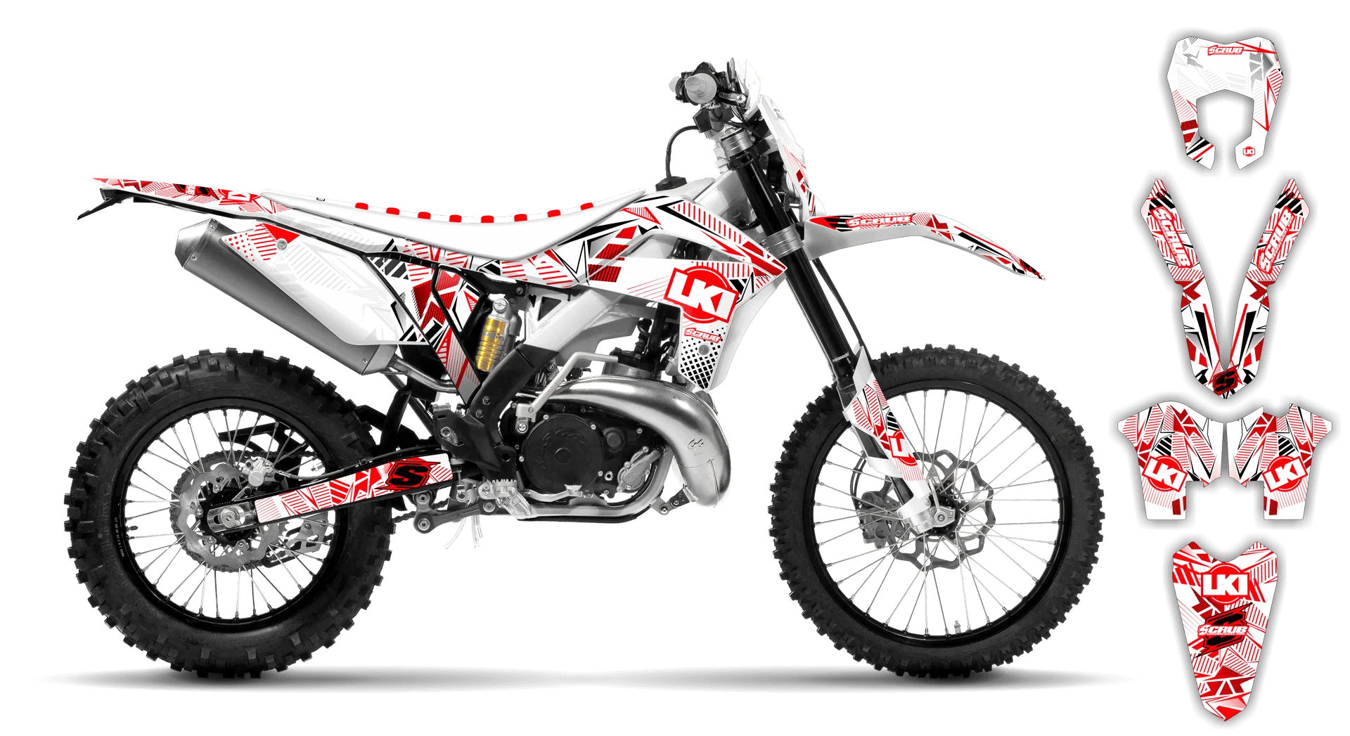 Graphics Kit - Gas Gas - EC EC-F Series - 2014-2017 - Block Pass - LE