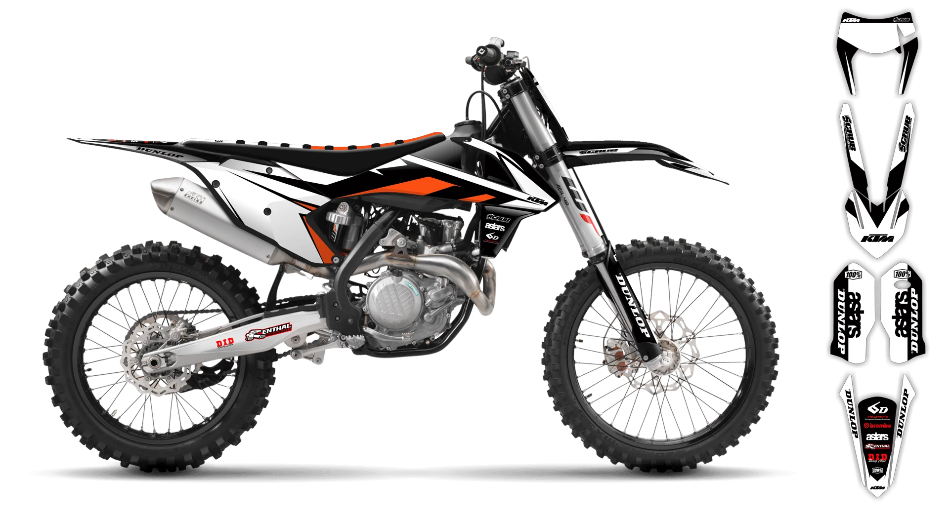 Graphics Kit - KTM - EXC EXC-F / XC-W XCF-W - 2017-2019 - K8 - LE