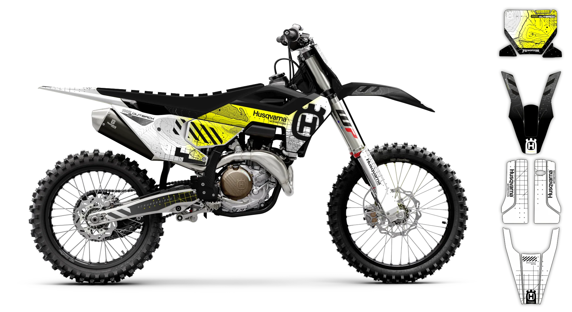 Graphics Kit - Husqvarna 14-> TC-FC-FX Series - 2023-2024 - Outback - R1
