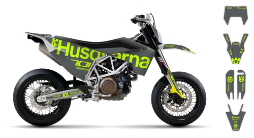 Graphics Kit - Husqvarna 14-> SM 701 - 2016-2024 - Fluo H-SE1126 - ST