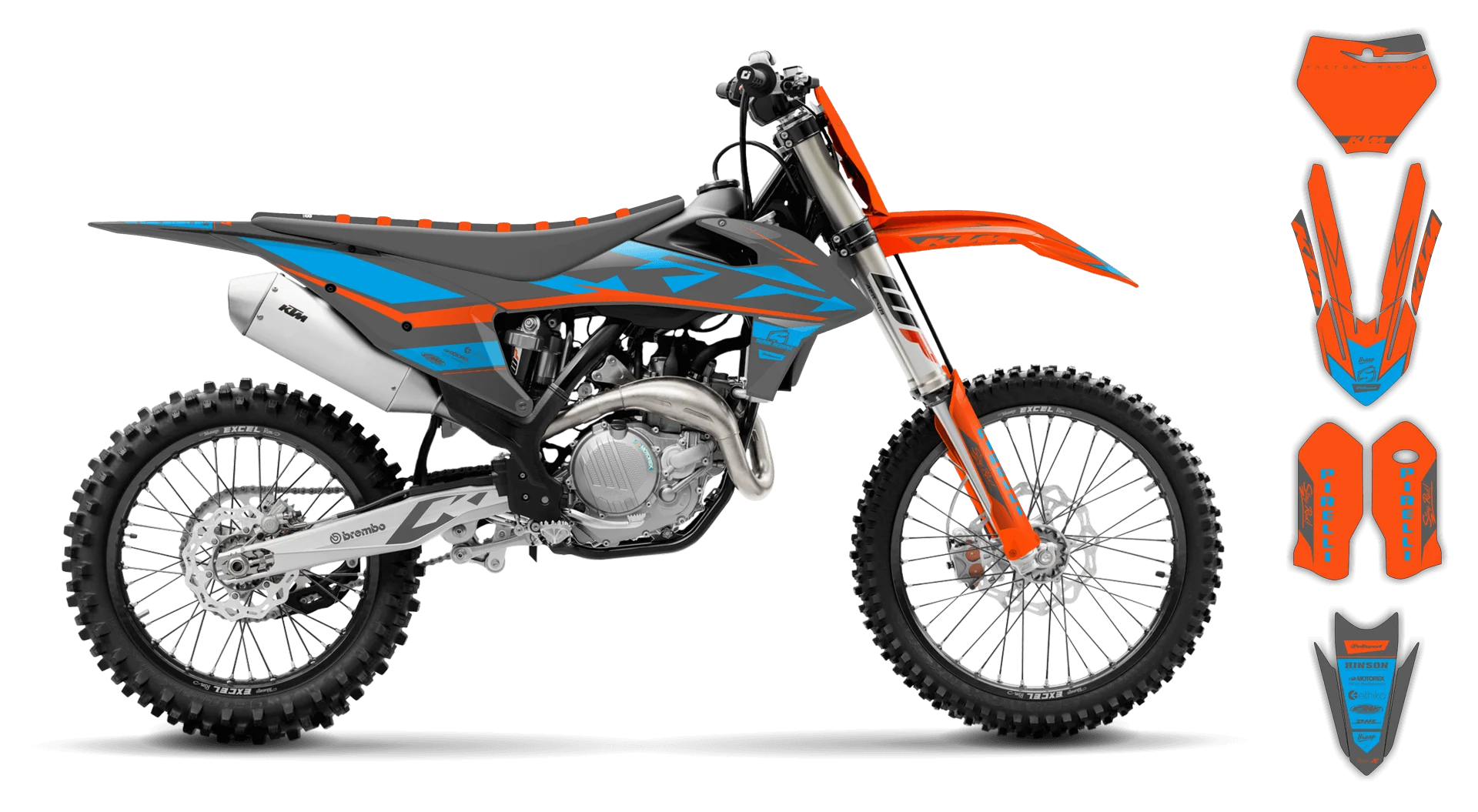 Graphics Kit - KTM - SX SX-F / XC XC-F - 2019-2022 - K18 - R2