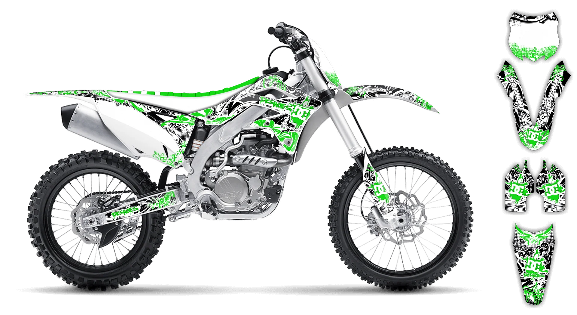 Graphics Kit - Kawasaki - KX 250F - 2009-2012 - Attack - LE