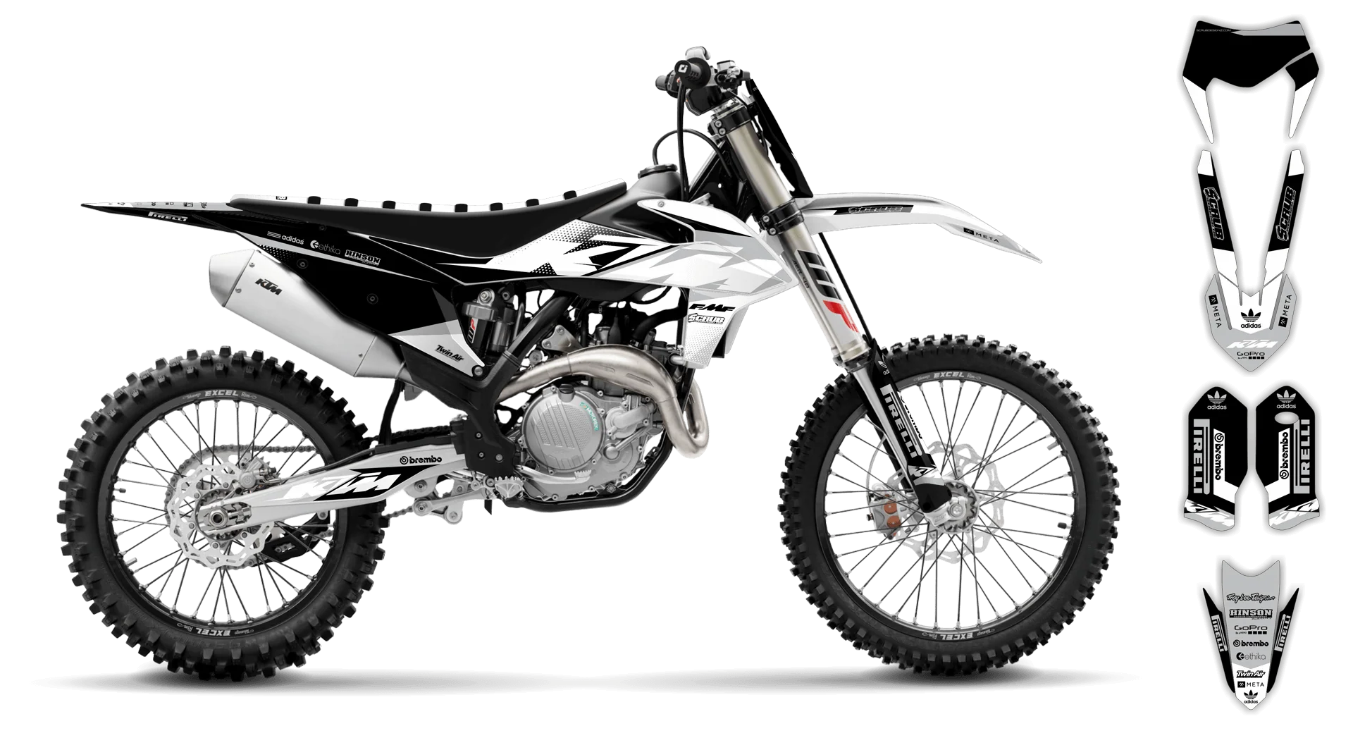 Graphics Kit - KTM - EXC EXC-F / XC-W XCF-W - 2020-2023 - K15 - R4