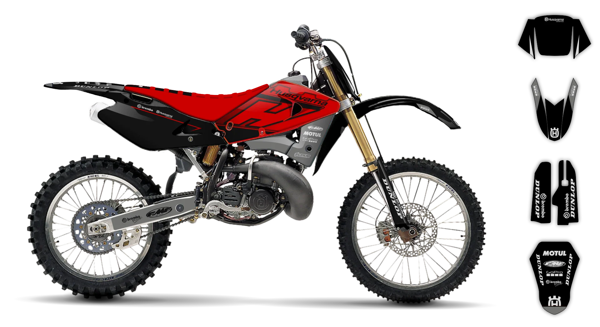 Graphics Kit - Husqvarna 97-04 - SMS-125 - 2002-2004 - H-SE1120 - R2