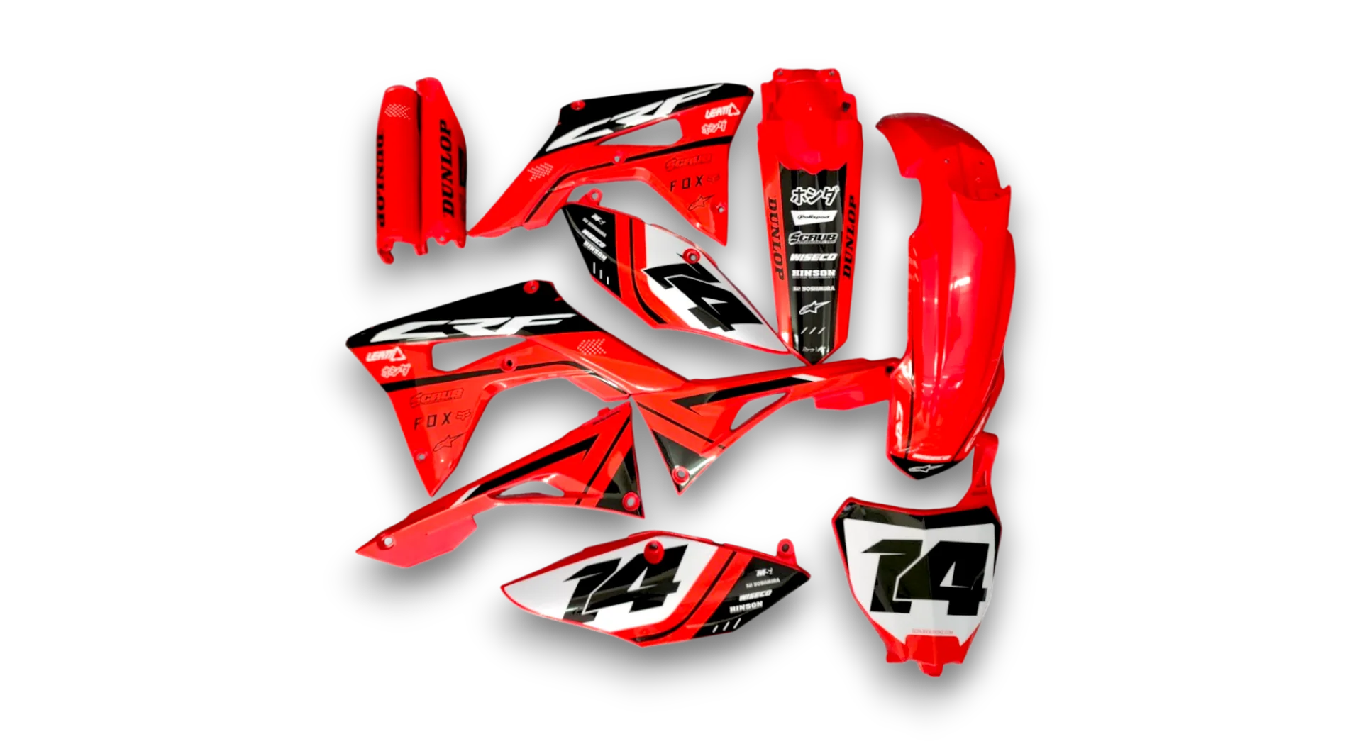 GFP - Honda - CRF 450R - 2021-2024 - Red-Ninja-R2-E