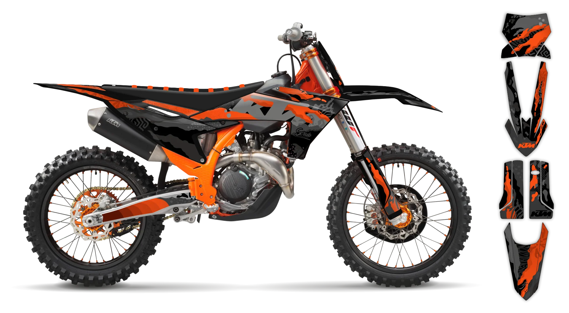 Graphics Kit - KTM - SX SX-F / XC XC-F - 2011-2012 - Kaleido - R2