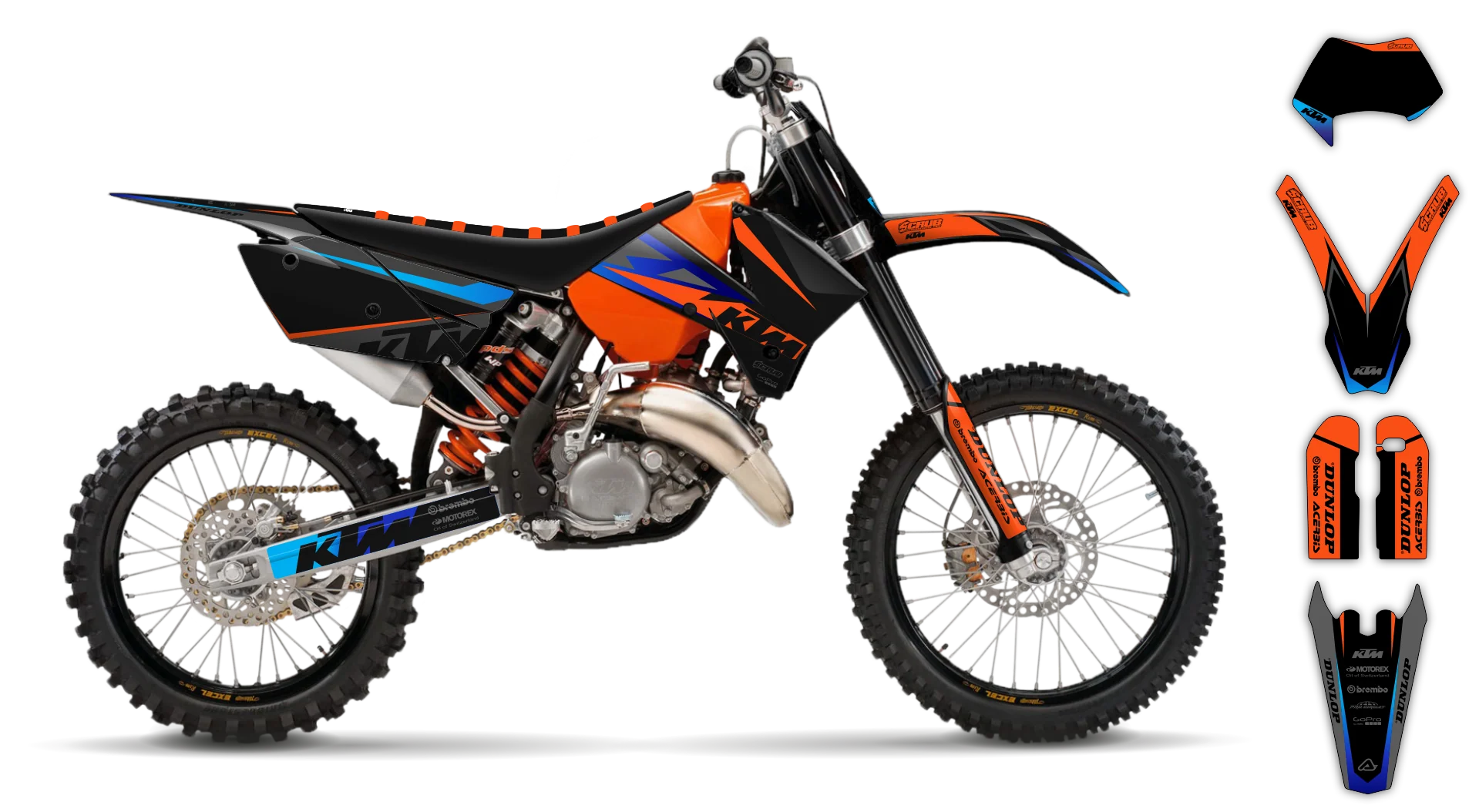 Graphics Kit - KTM - EXC EXC-F / XC-W XCF-W - 2005-2007 - K16 - R1