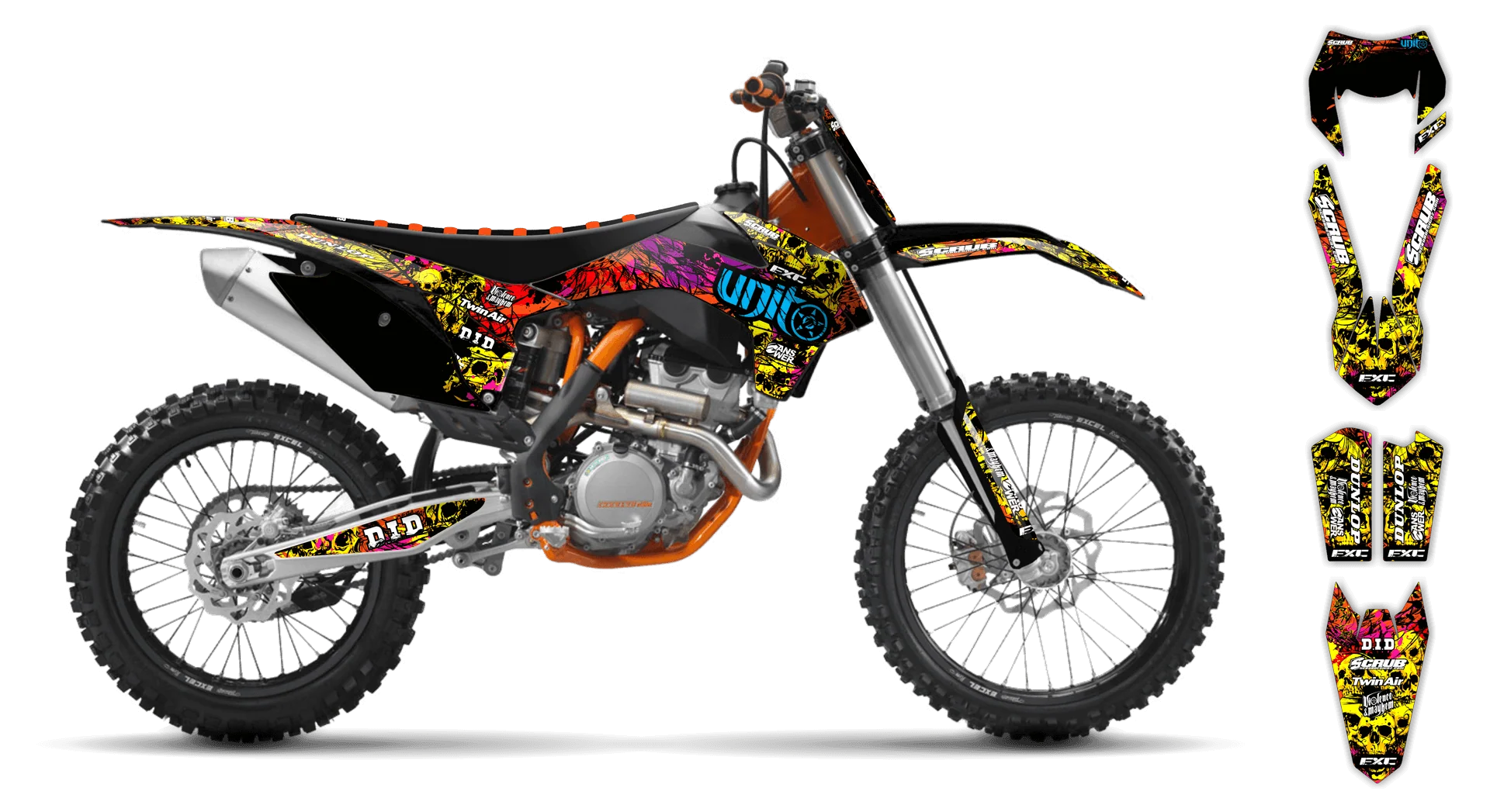 Graphics Kit - KTM - EXC EXC-F / XC-W XCF-W - 2004 - Wasabi - LE