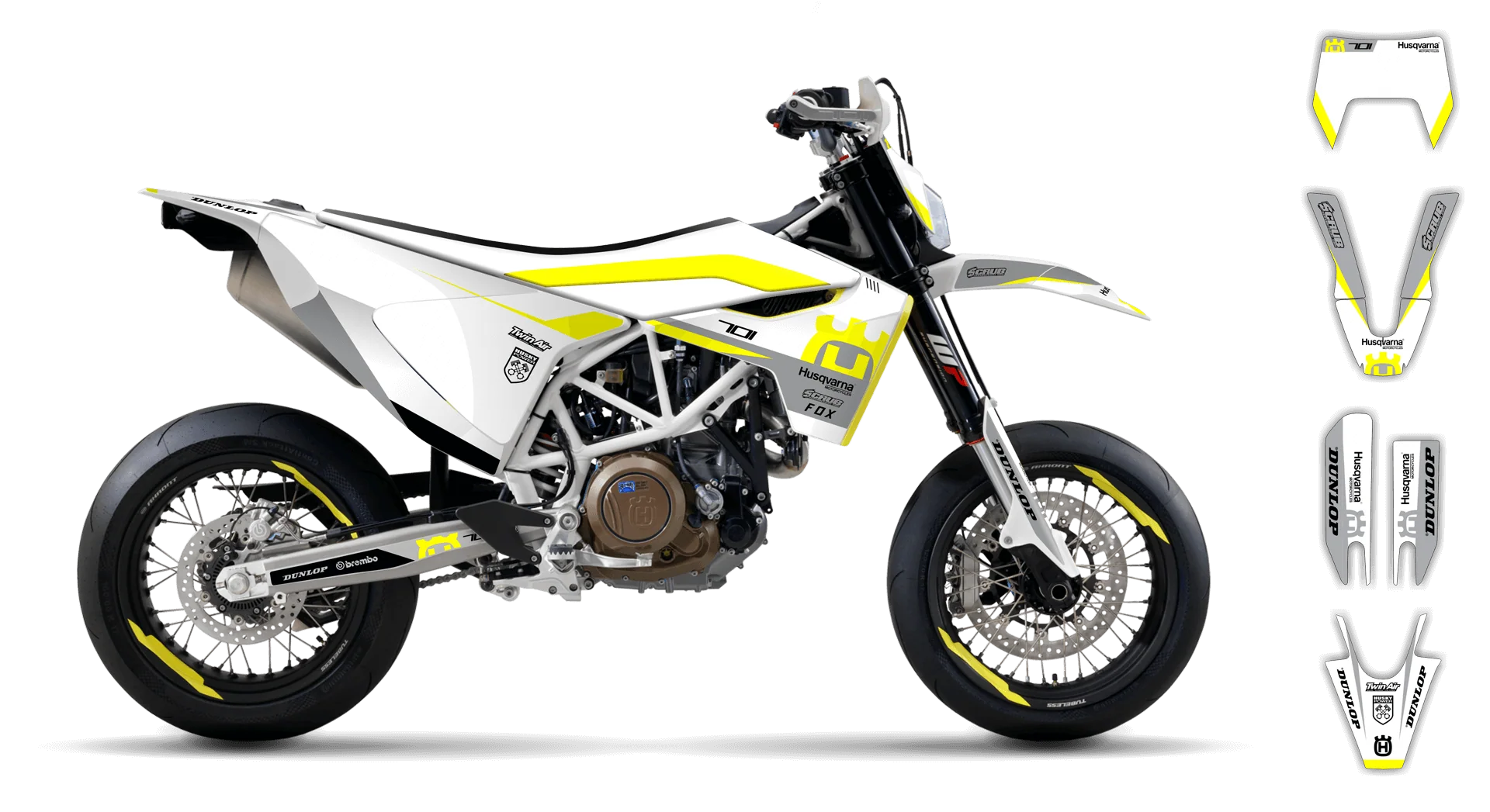 Graphics Kit - Husqvarna 14-> SM 701 - 2016-2024 - H7 - R3