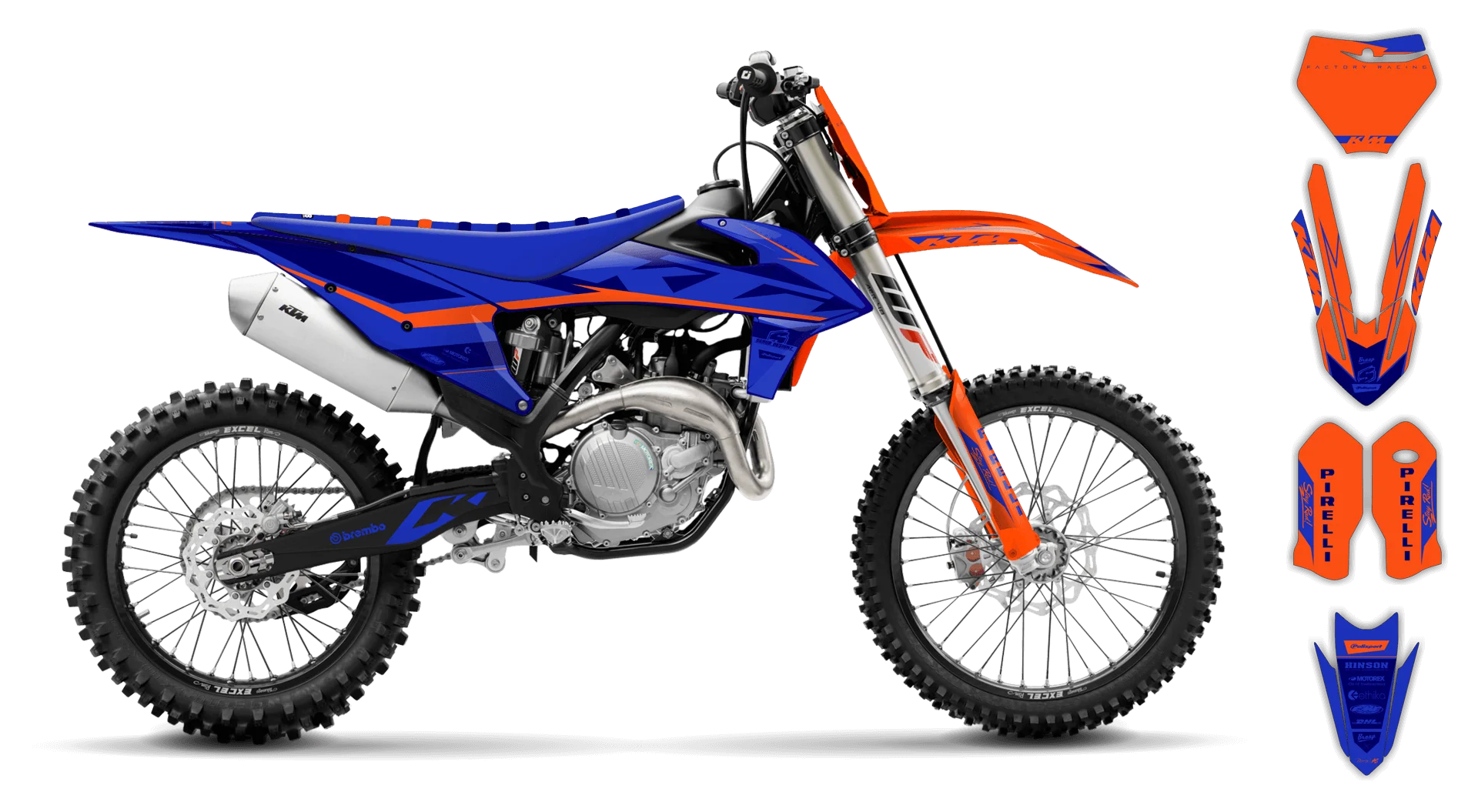 Graphics Kit - KTM - SX SX-F / XC XC-F - 2019-2022 - K18 - R1