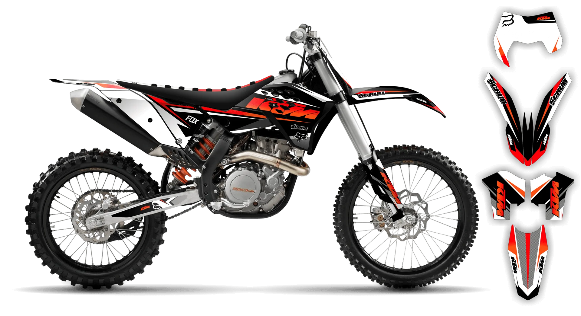 Graphics Kit - KTM - EXC EXC-F / XC-W XCF-W - 2008-2011 - K14 - LE