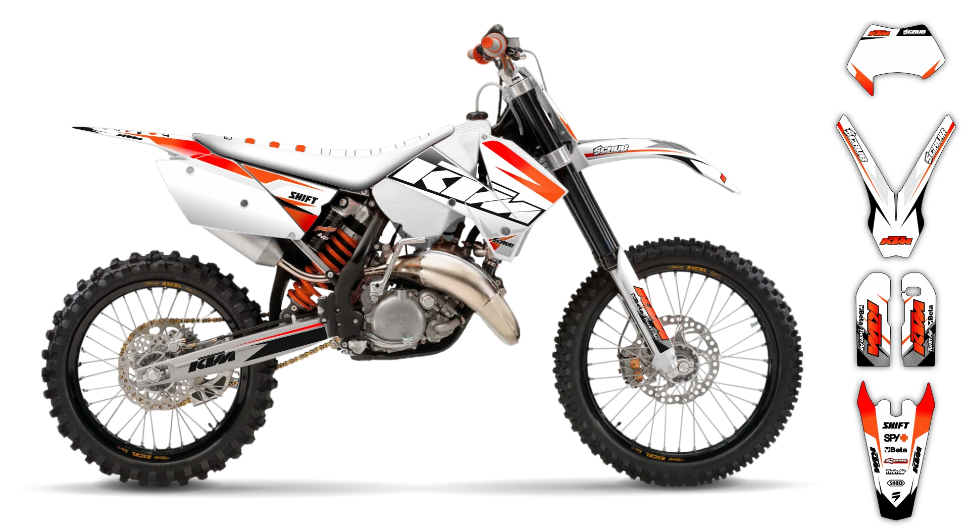 Graphics Kit - KTM - EXC EXC-F / XC-W XCF-W - 2005-2007 - K2 - R1