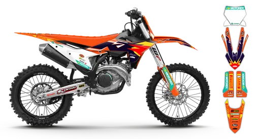 Graphics Kit - KTM - SX SX-F / XC XC-F - 2025 - Factory Replica 4 - ST