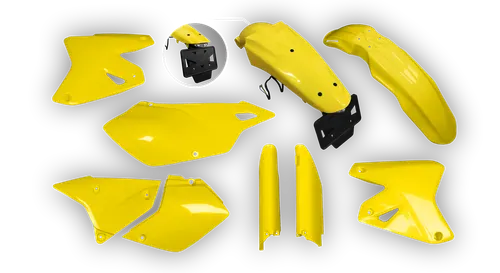 Plastics Kit - Suzuki - DRZ 400 SM - 1999-2024 - Full Kit - Yellow LED
