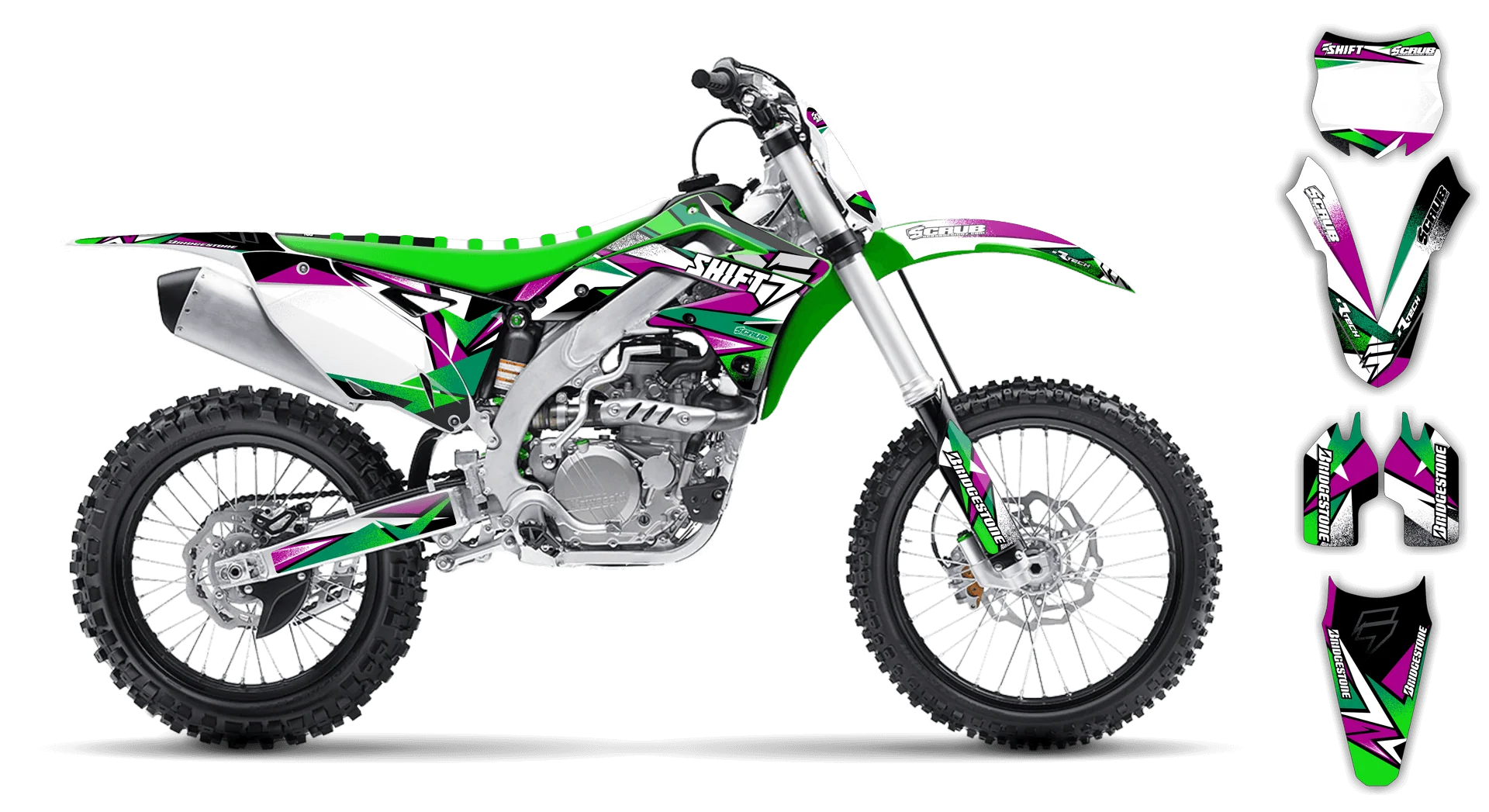 Graphics Kit - Kawasaki - KX 250F - 2009-2012 - X-Rut - R1