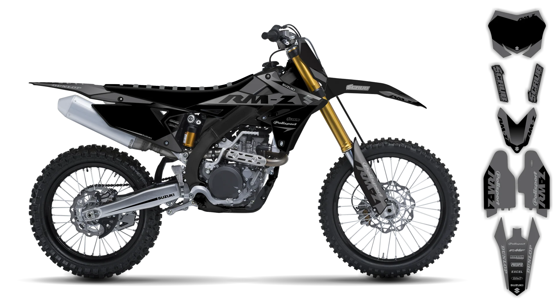 Graphics Kit - Suzuki - RMZ 250 - 2019-2025 - SE1029 - LE
