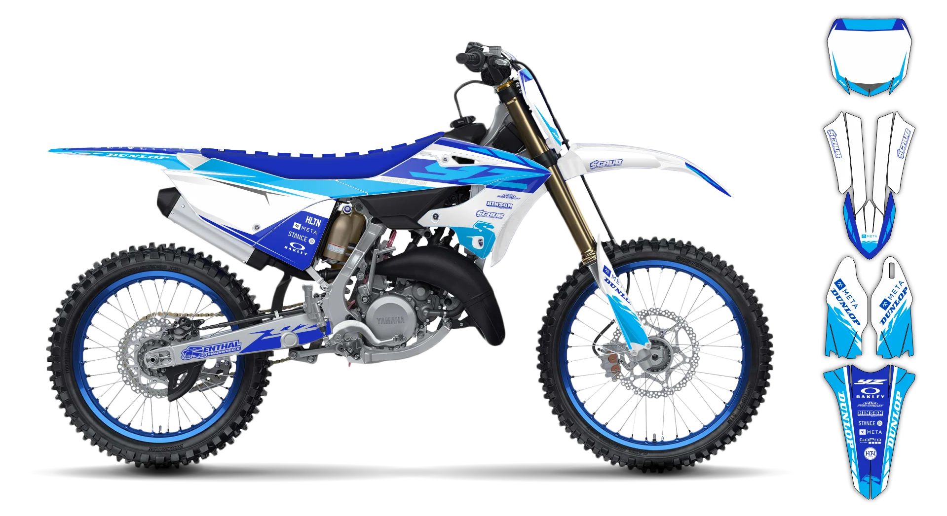 Graphics Kit - Yamaha - YZ 125-250 Restyle 2 - 2008-2014 - SE1002 - LE