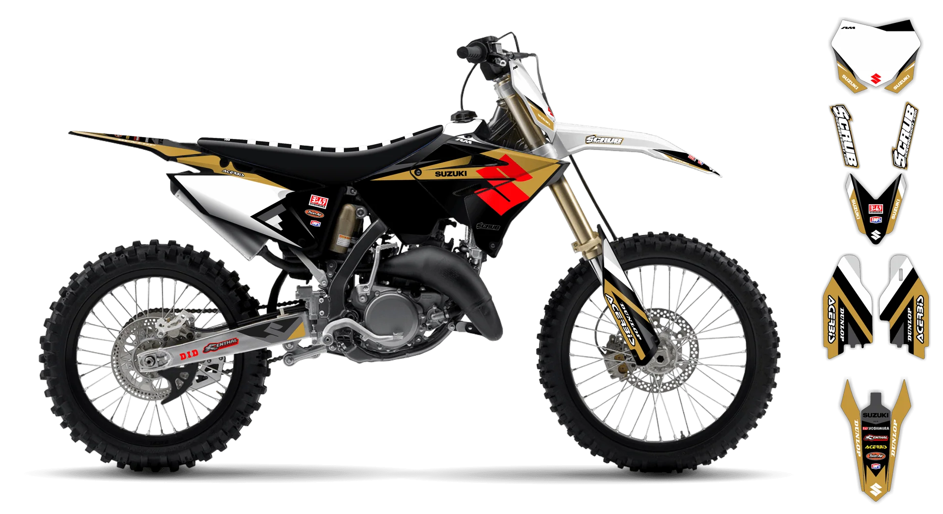 Graphics Kit - Suzuki - RM 125-250 Restyle - 2004-2008 - Misty - R2