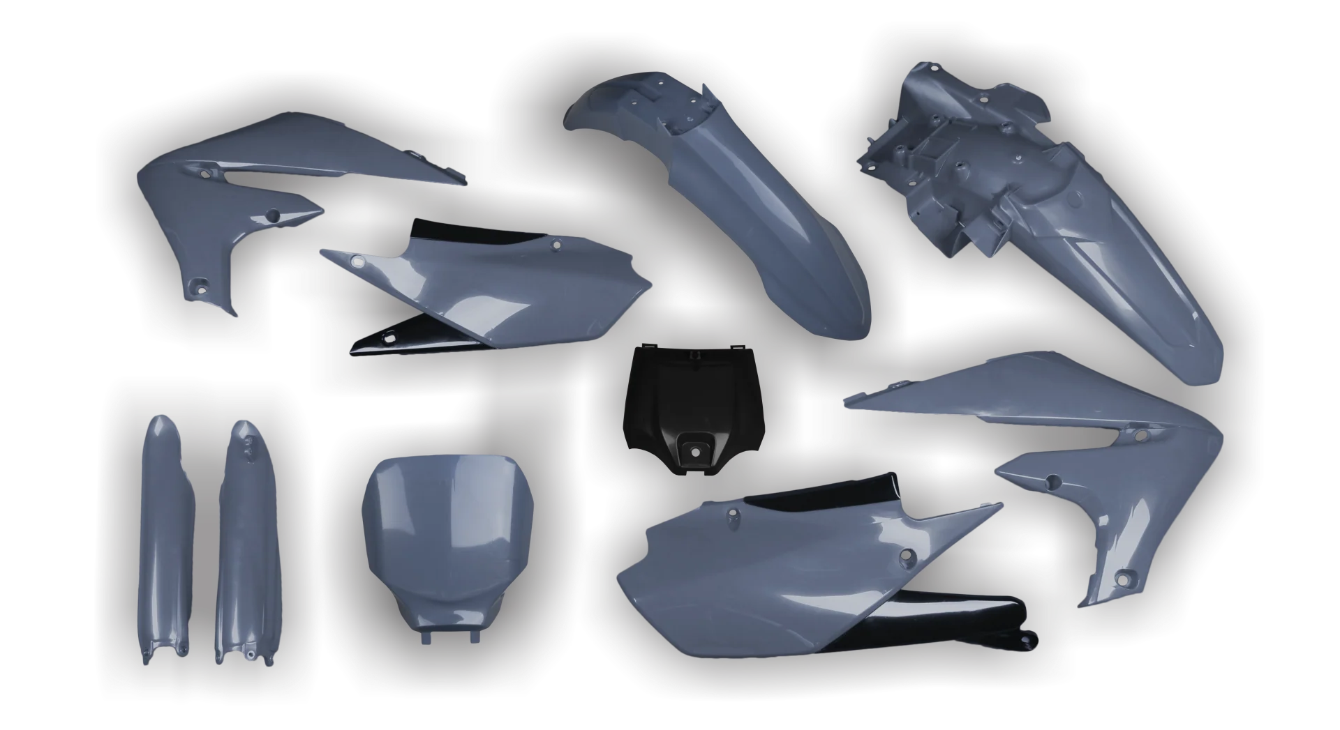 Plastics Kit - Yamaha - YZ450F - 2018-2022 - Full Kit - Grey Restyle