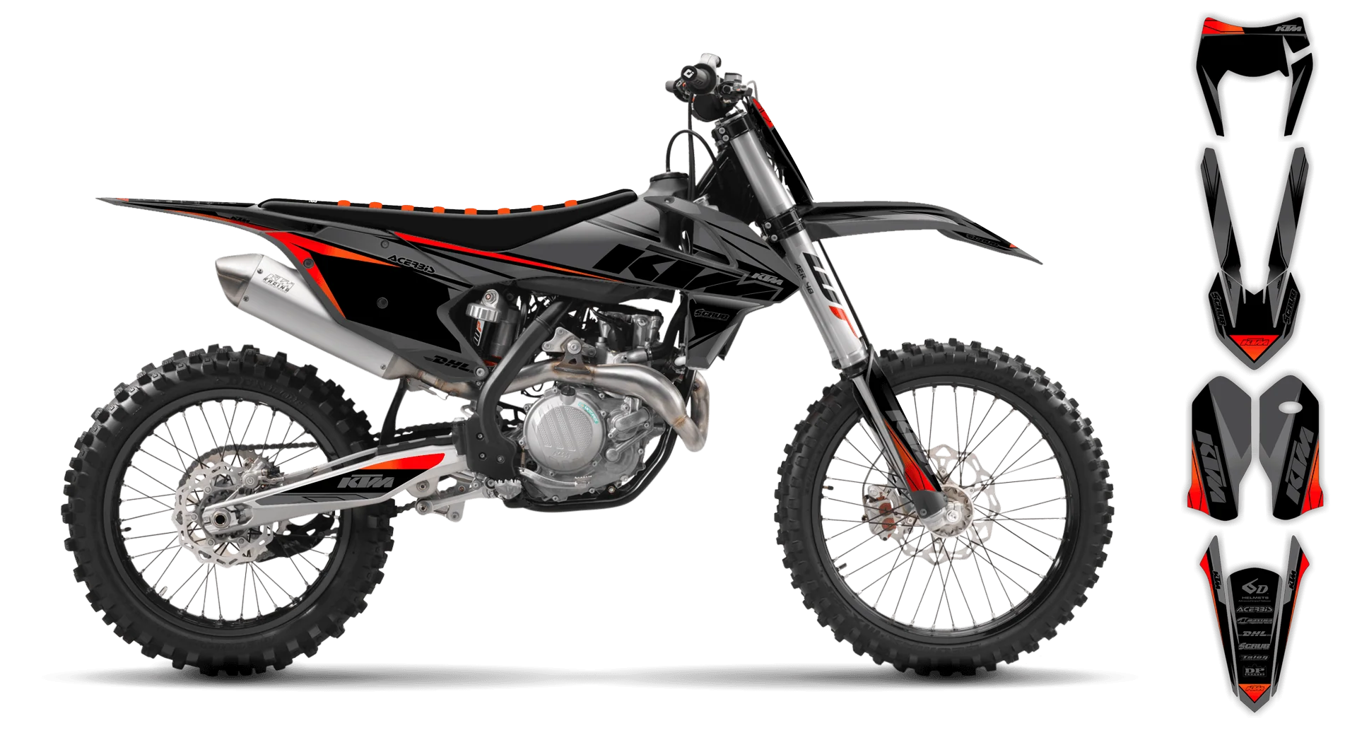 Graphics Kit - KTM - EXC EXC-F / XC-W XCF-W - 2017-2019 - K12 - R1