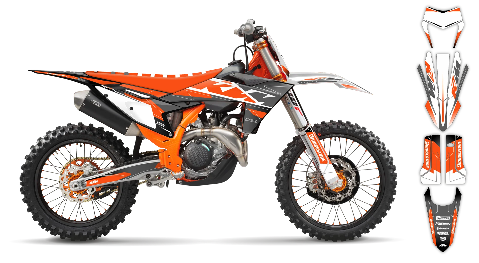 Graphics Kit - KTM - EXC EXC-F / XC-W XCF-W - 2024-2025 - K-SE1109 - R4