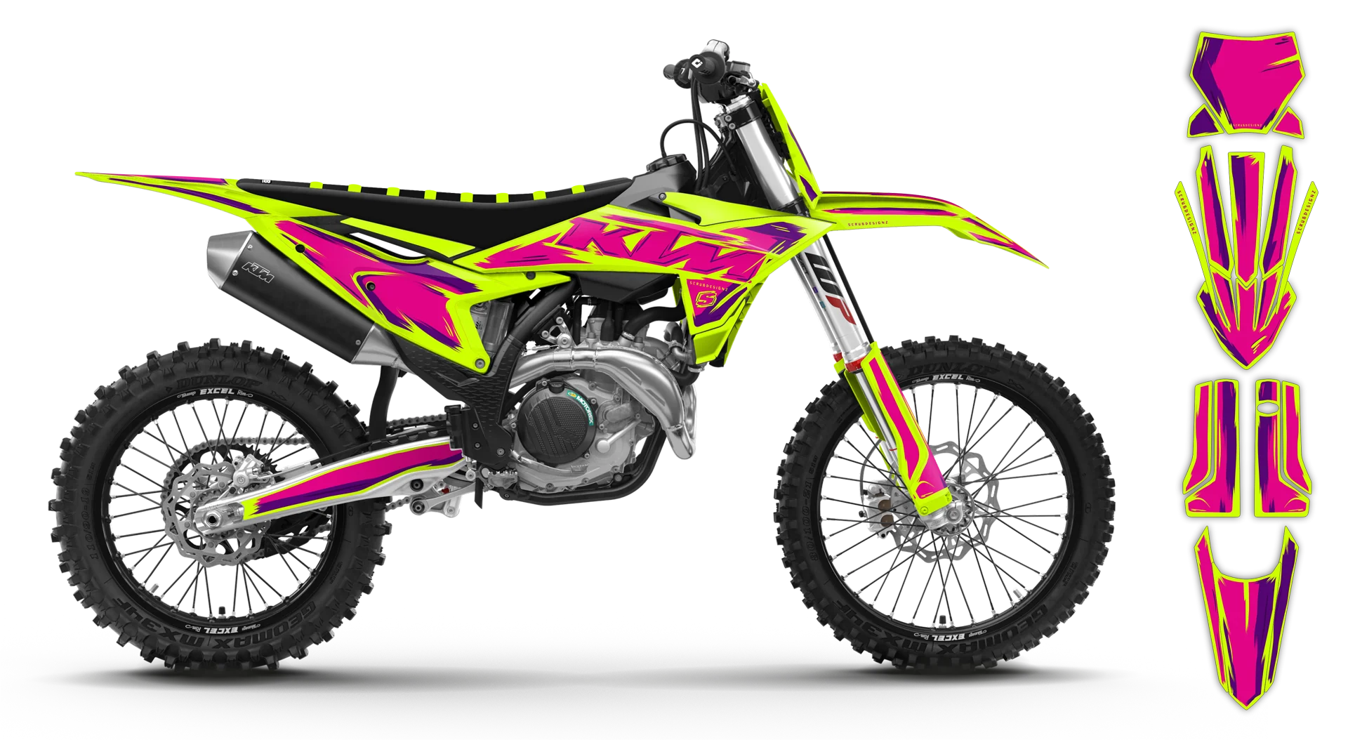 Graphics Kit - KTM - SX SX-F / XC XC-F - 2025 - Fluo Artlex - LE