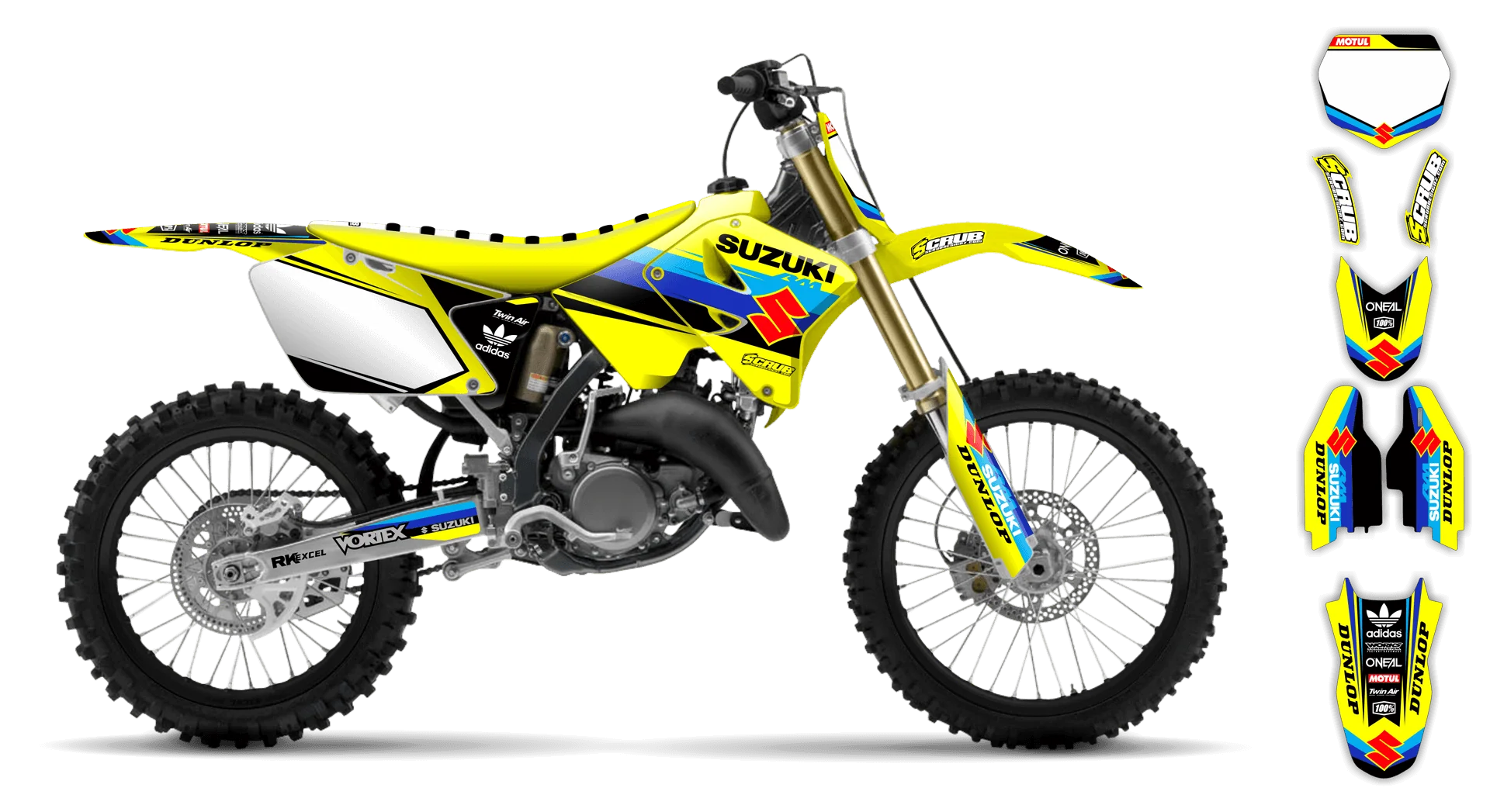 Graphics Kit - Suzuki - RM 250 - 1996-1998 - SE1013 - ST