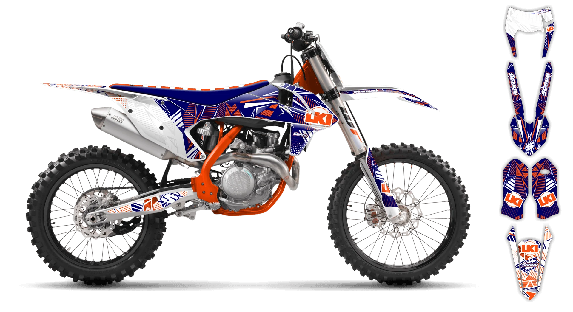 Graphics Kit - KTM - EXC EXC-F / XC-W XCF-W - 2017-2019 - Block Pass - LE