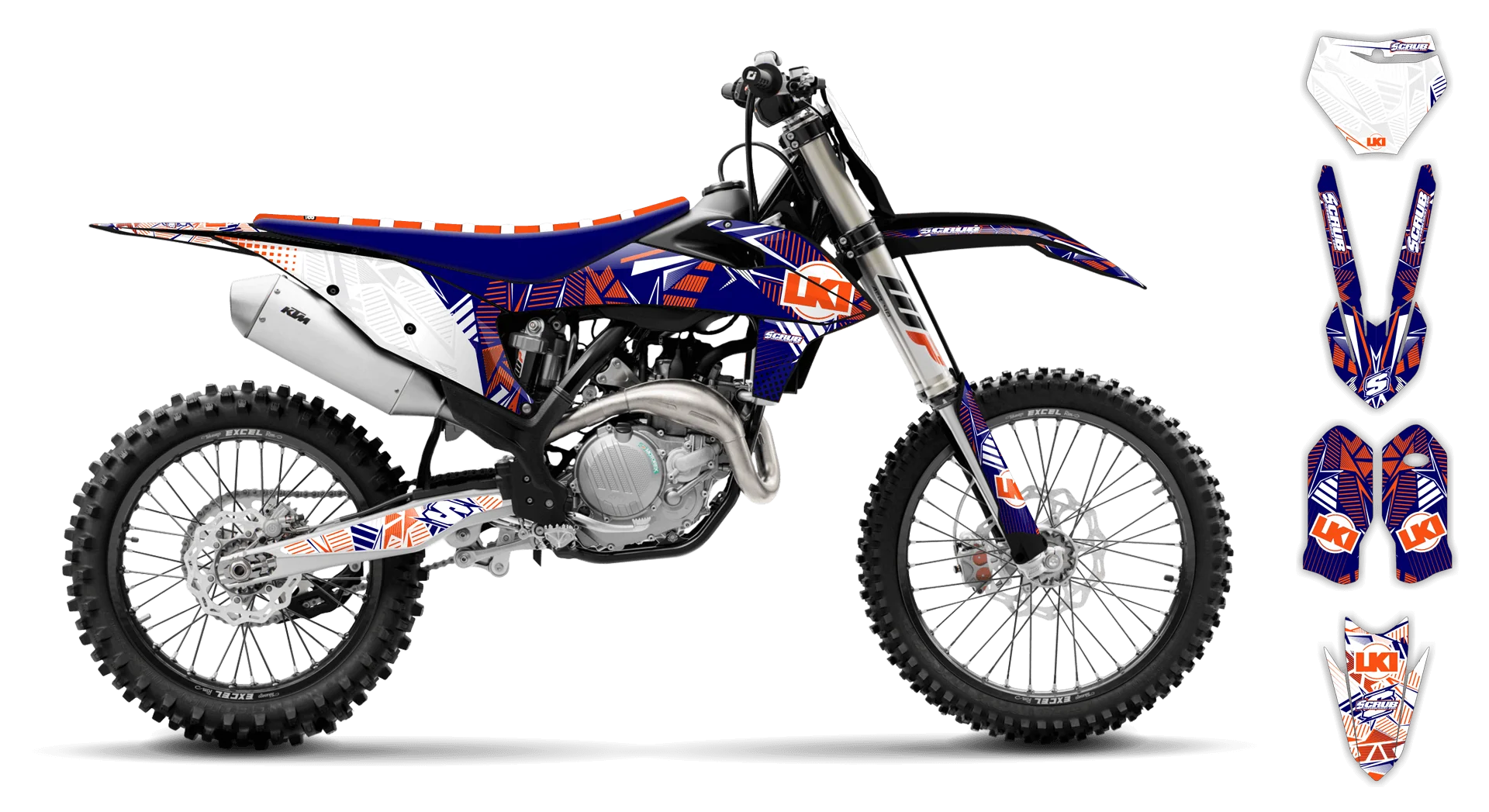 Graphics Kit - KTM - SX SX-F / XC XC-F - 2019-2022 - Block Pass - LE