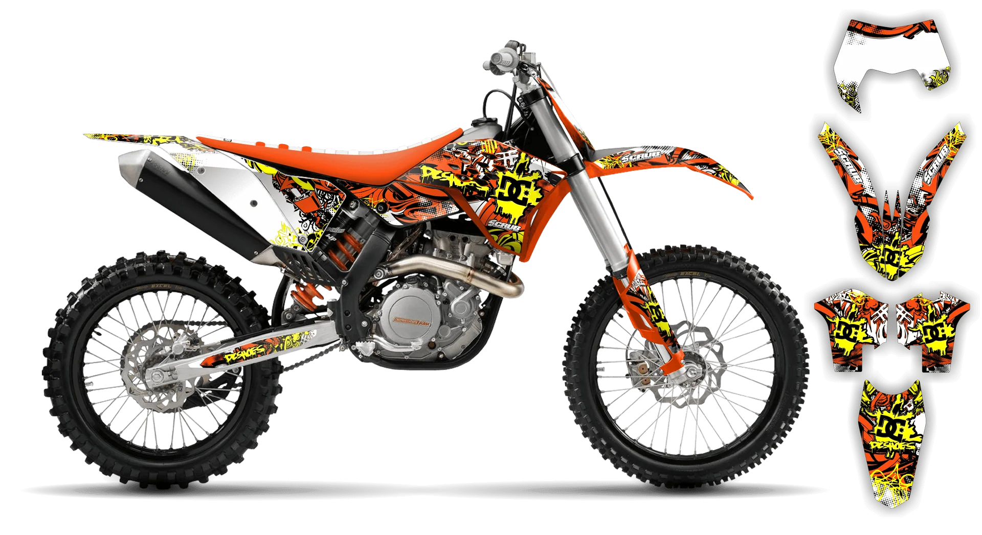 Graphics Kit - KTM - EXC EXC-F / XC-W XCF-W - 2008-2011 - Attack - R1