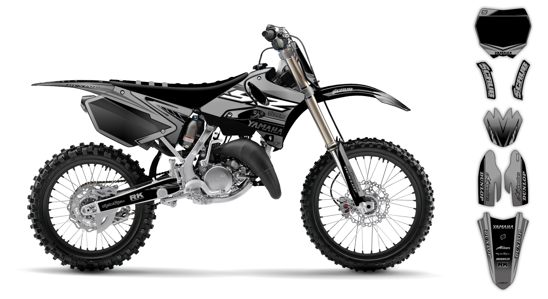 Graphics Kit - Yamaha - YZ 125 - 2008-2014 - Boognish - R3