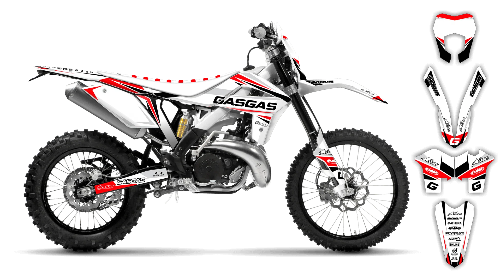 Graphics Kit - Gas Gas - EC EC-F Series - 2014-2017 - Wyvern - R1